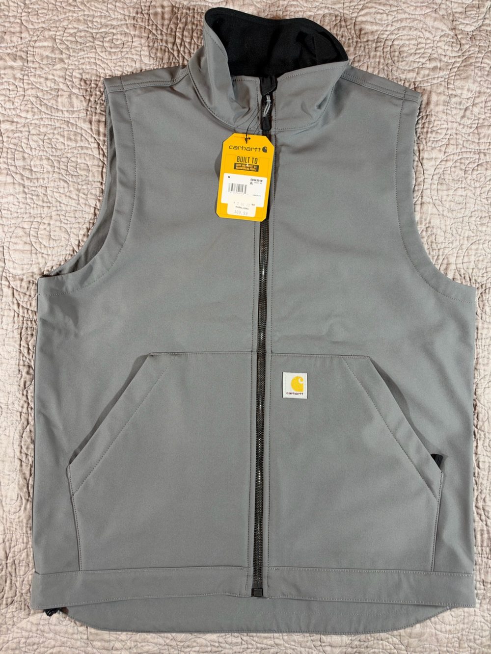 Carhartt OV6439 Rain Defender Relaxed Fit Vest Sz M Steel Gray NWT